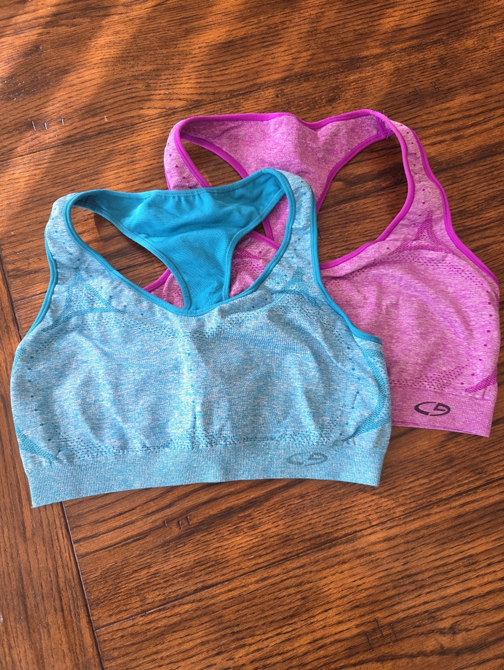 Champion Seamless Racerback Sports Bras - Turquoise & Magenta